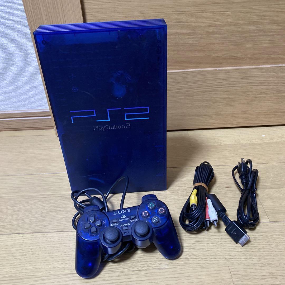 SONY playstation2 本体 scph-37000 クリアブルー
