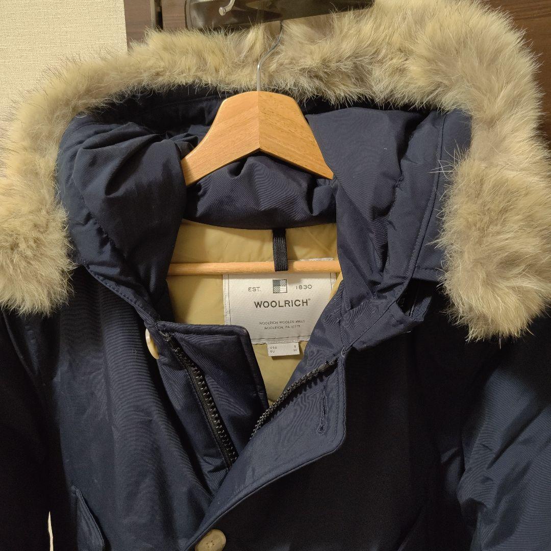 WOOLRICH ダウンジャケット M ネイビー ファー付き