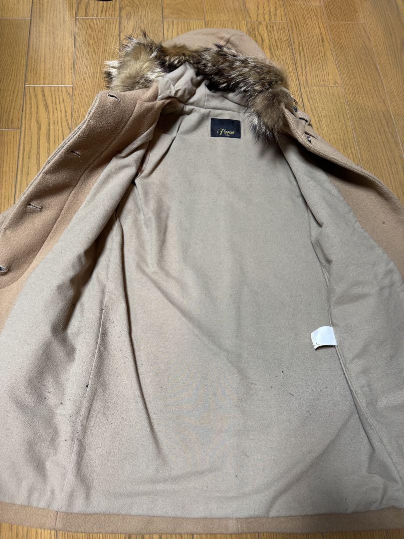FLORENTファー付きベージュダッフルコート