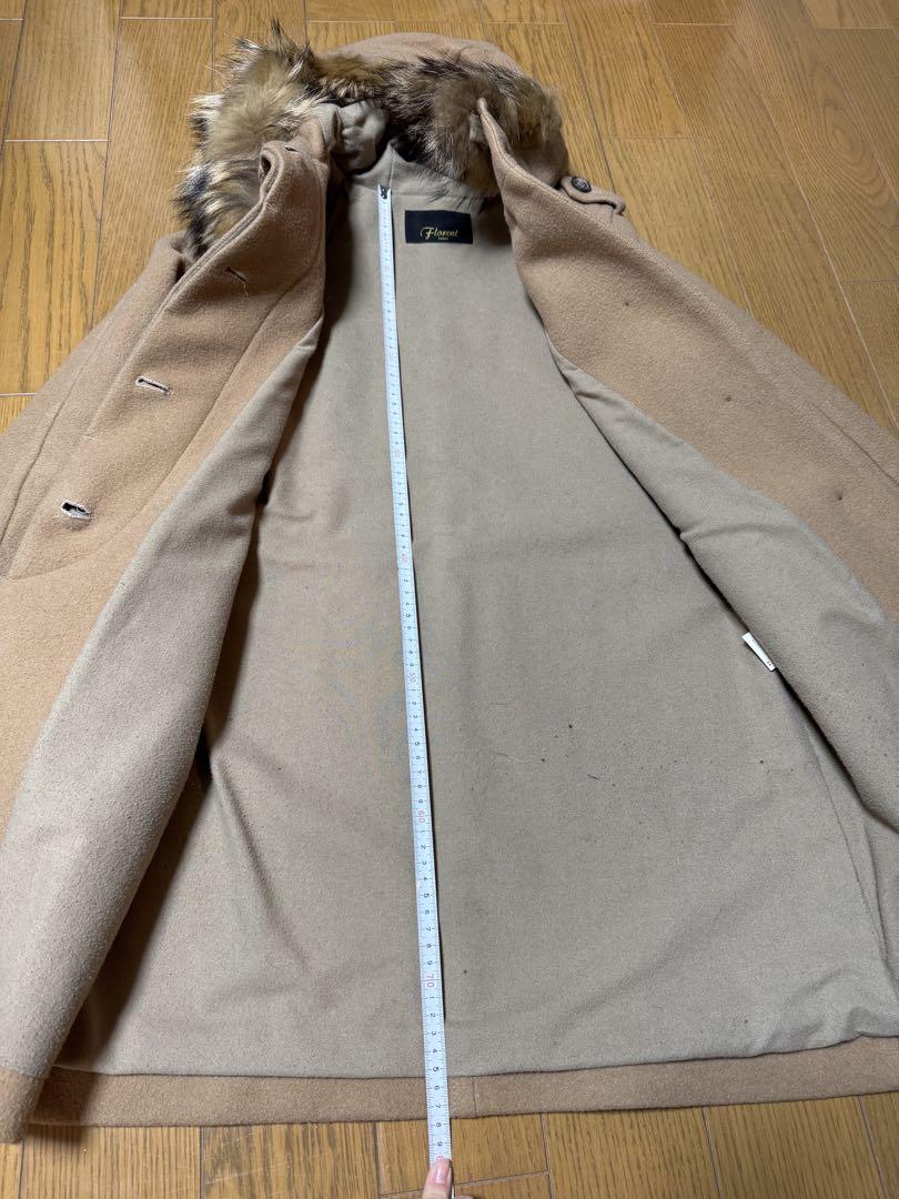 FLORENTファー付きベージュダッフルコート