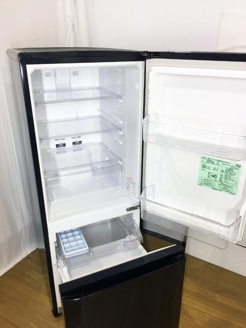 誠実 美品☆三菱 黒【MR-P15T】 ブラック 2ドア 冷蔵庫 146L 冷蔵庫・冷凍庫