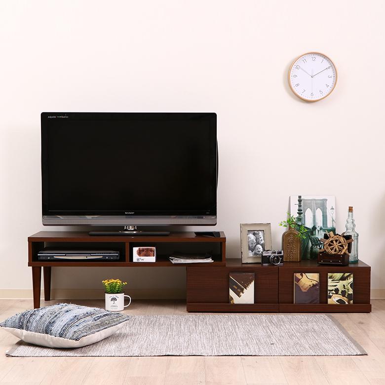 スペース 新品 ブラウン ホワイト ナチュラル wHhsb-m88106122441 送料無料 伸縮TVボード ージングリ