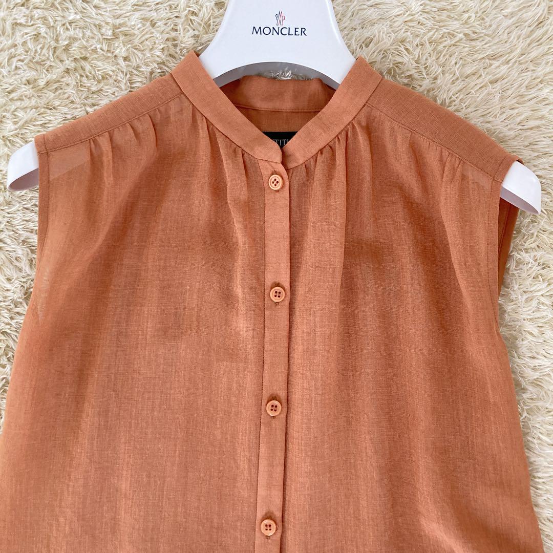 極美品】 UNTITLED 24SS バンドカラーデザインシアーワンピース