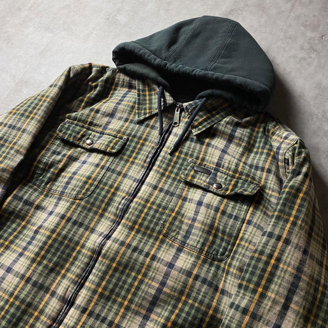 【入手困難】Carhartt フルジップ パーカー チェック 裏ボア フランネル