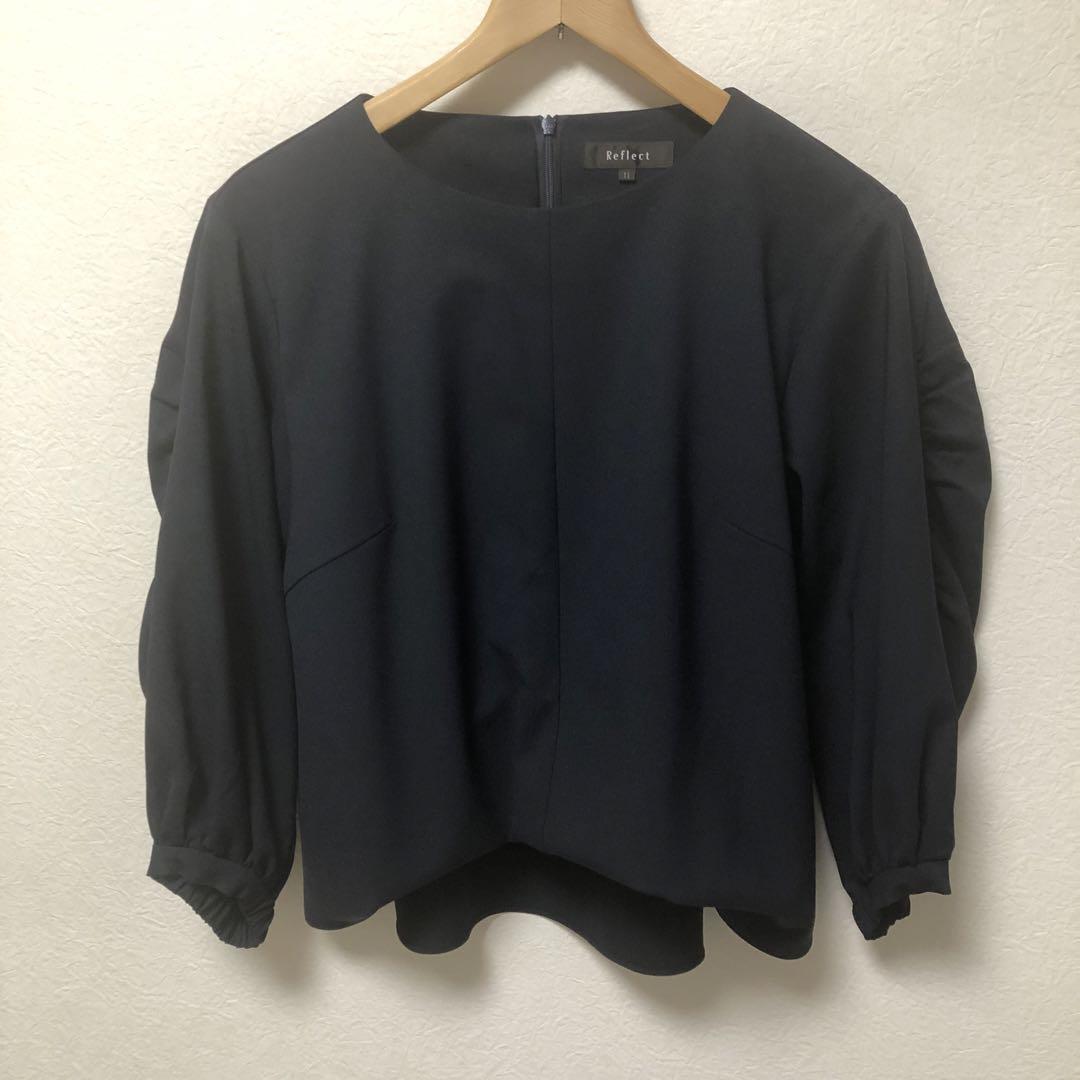 【匿名配送】未使用！リフレクト 8分袖 きれいめ 上品 ブラウス 11号
