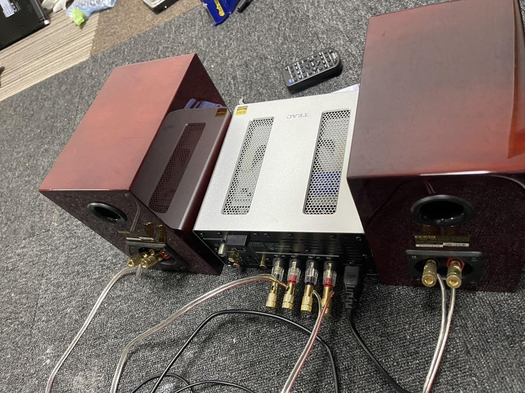 TEAC CR-H101 ミニコンポ 赤色 リモコン付き