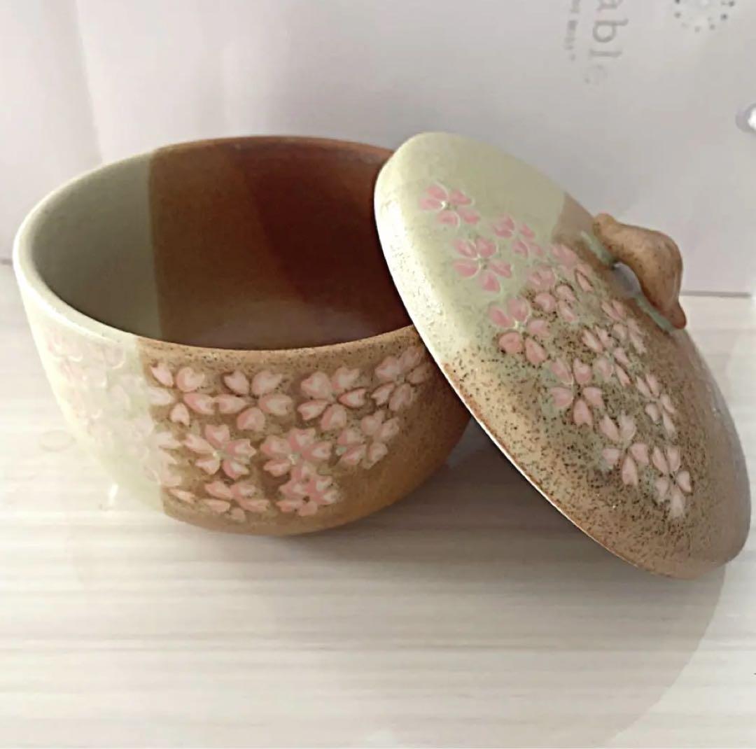 蓋付き鉢小鉢花柄和食器桜  食器煮物椀丸鉢珍味椀花柄器小料理