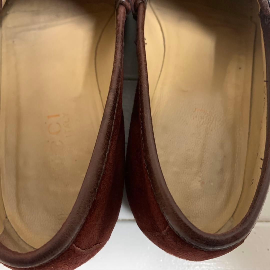 GUCCI VINTAGE ITALY製 ホースビット スエードレザーローファー GUCCI VINTAGE ITALY製 ホースビット スエードレザーローファー