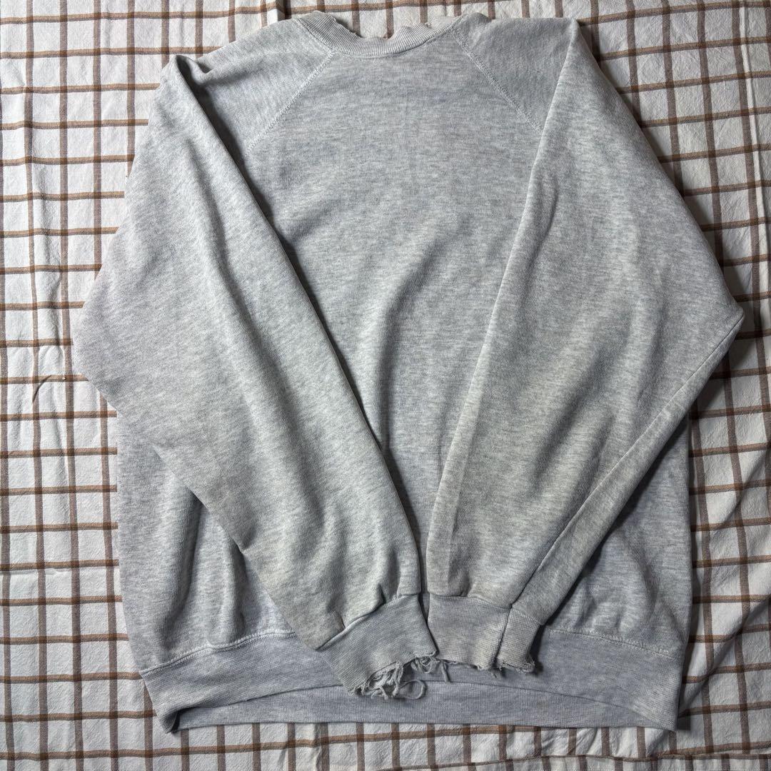 【kk】オールドミッキー　スウェット　推定90s〜80s ラグランスリーブ