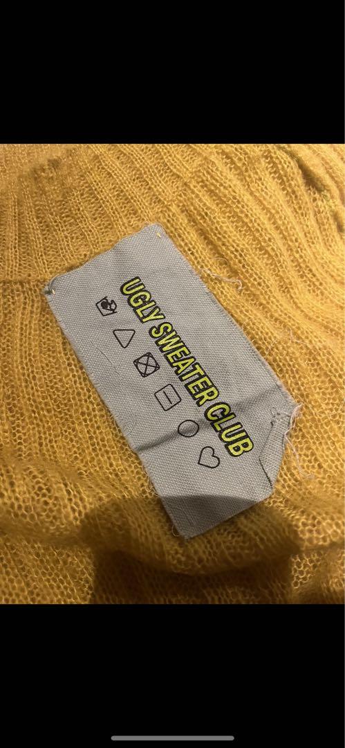 【レビューで送料無料】 SWEATER 期間限定お値下げ】UGLY CLUB 長袖 イエローニット トップス