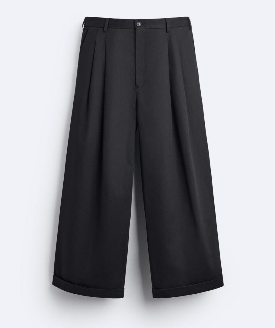 WAX THM Washed cotton easy pants