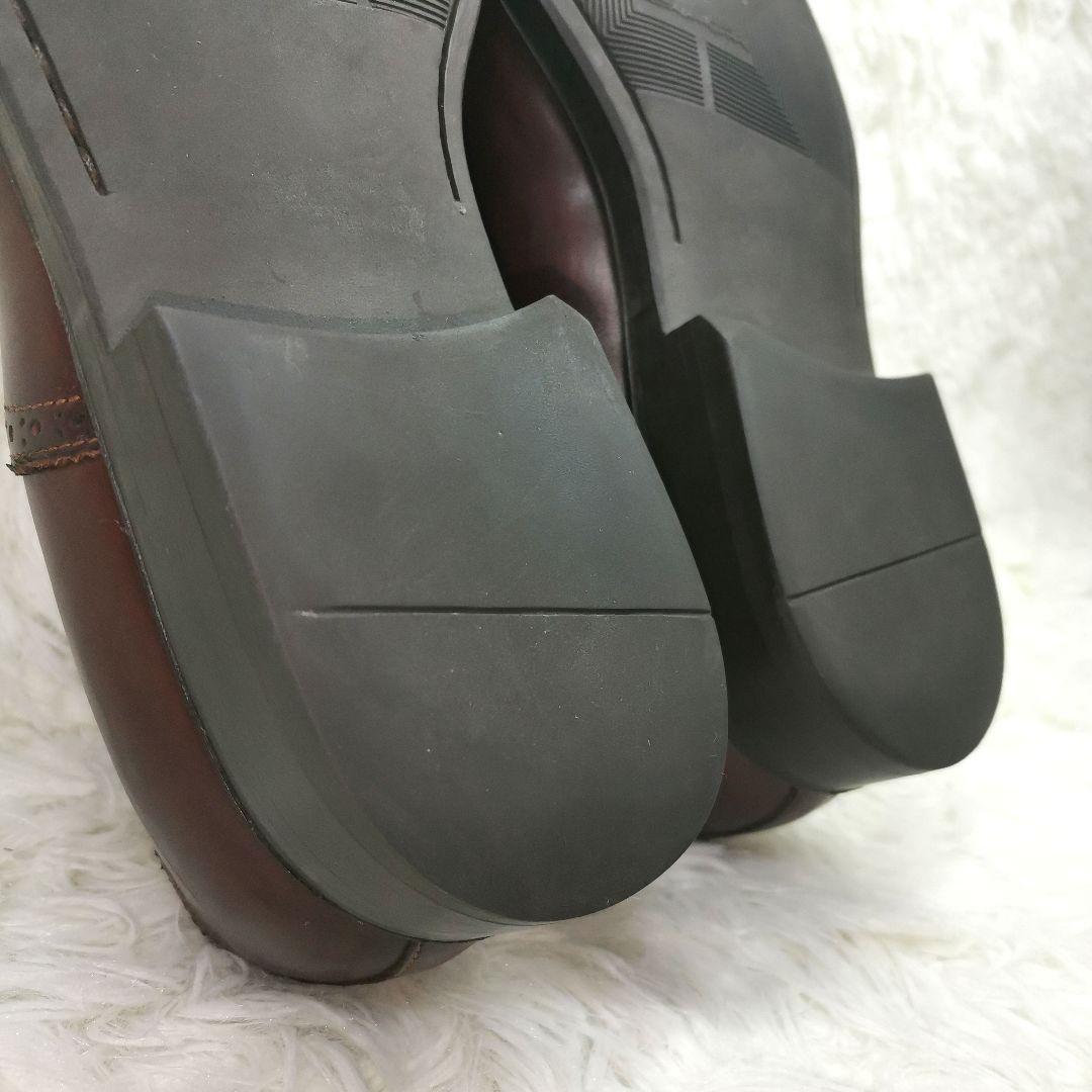 【美品】サントーニ　SANTONI　セミブローグ　ダークブラウン　7.5　26