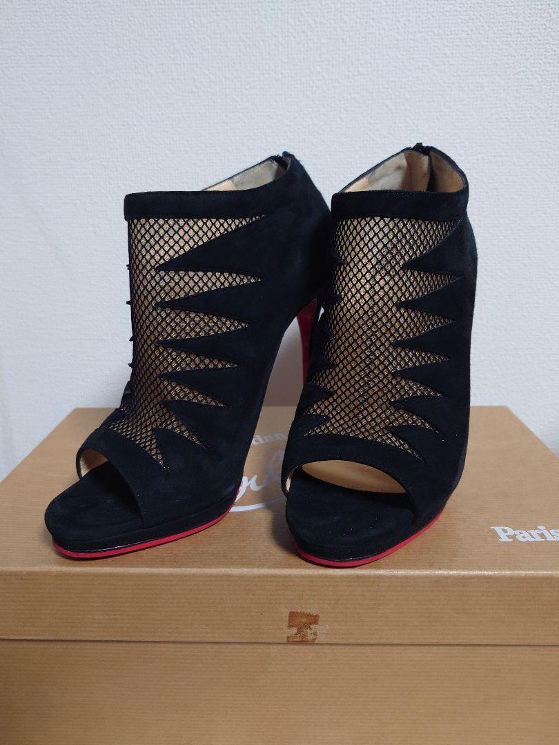 Christian Louboutin 黒 スエード サンダル 37.5|サンダル Christian Louboutin 黒 スエード サンダル 37.5|サンダル