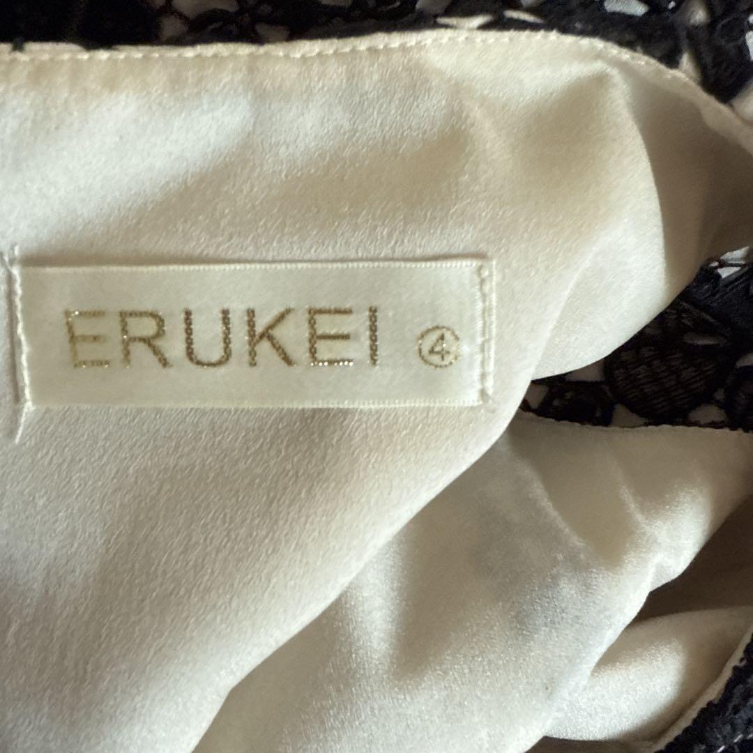 ERUKEIレース装飾 ノースリーブ ロングワンピース