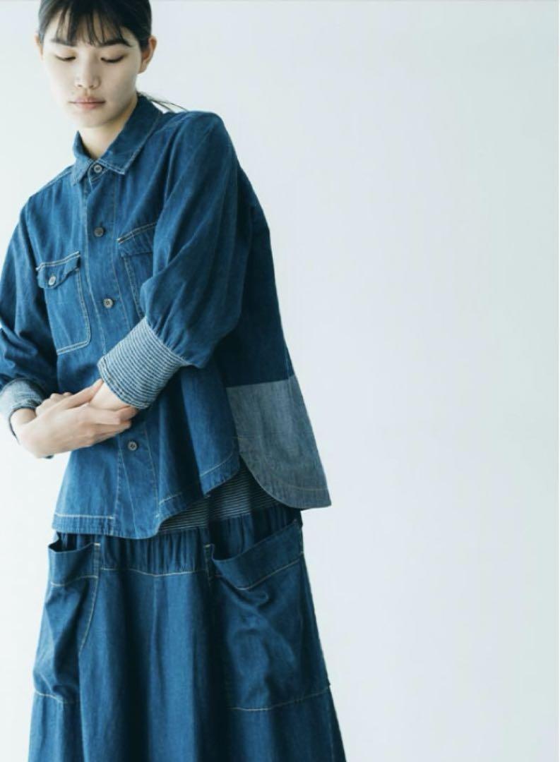 【美品】plantation Bizenパーツストレッチ/シャツ