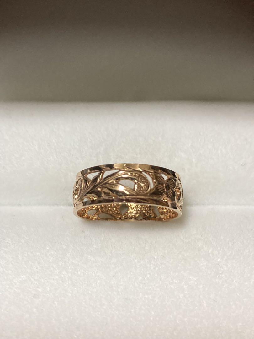 週末お値下げ　14K リング　ハワイアンジュエリー　レイピカケ　K14