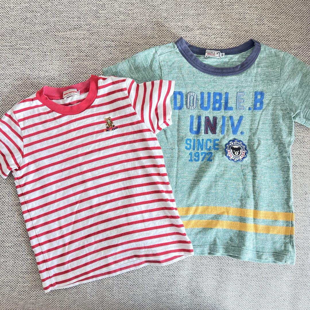 100cm MIKIHOUSE DOUBLE.B まとめ売り DOUBLE.B & mikihouse Tシャツ 2枚セット 100cm - メルカリ