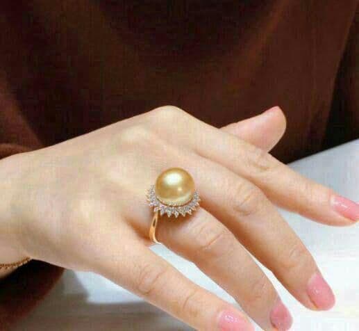 品質重視』新品 気質真珠リングk18 ダイヤモンドネックレス南洋真珠