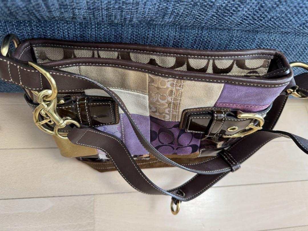 COACH☆チェッカーボード パッチワーク COACH コーチ パッチワークショルダーバッグ