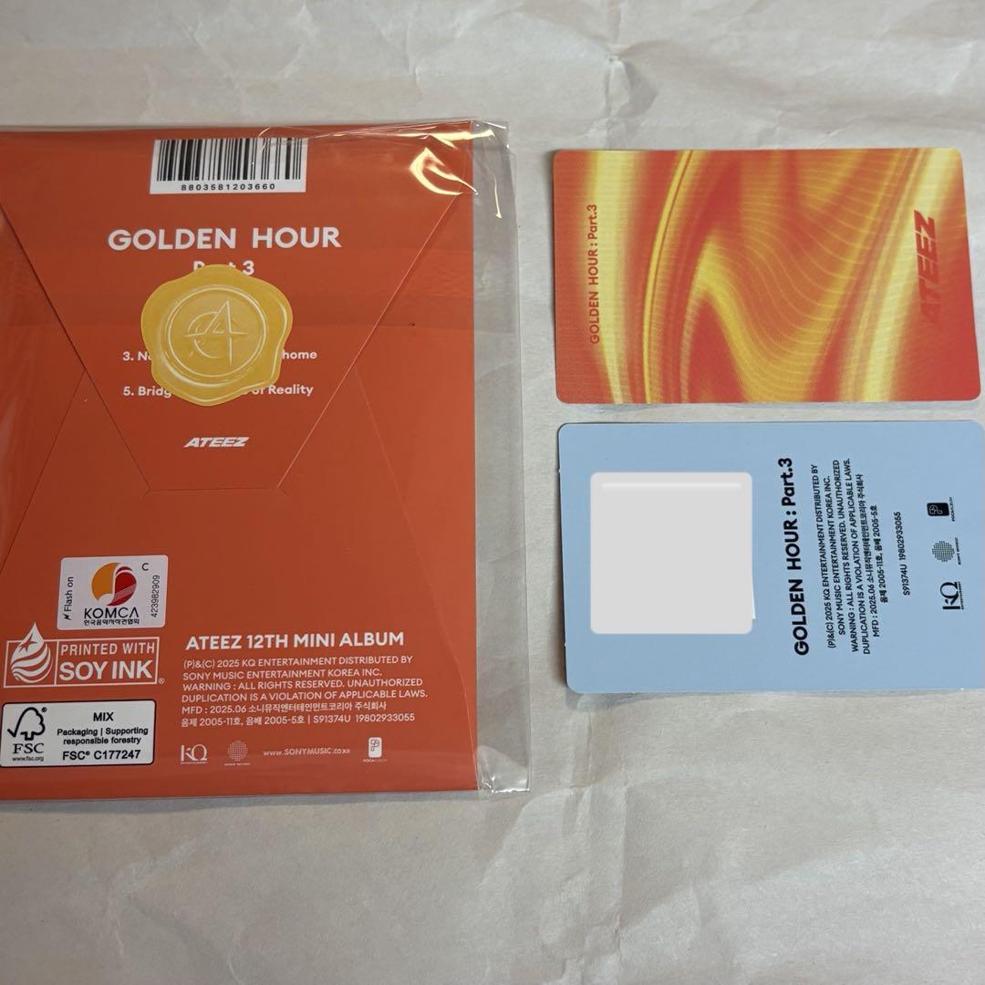 ATEEZ 未開封GoldenHour Part.3 poca 9種コンプ ATEEZ - GOLDEN HOUR Part 3 (POCAALBUM VER.)