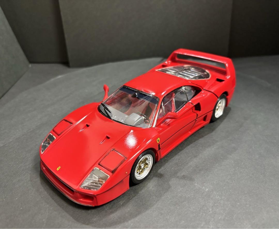 【ド素人製作】フェラーリプラモ完成品 素人製作 】タミヤ フェラーリF40 1/24プラモデル完成品 - メルカリ