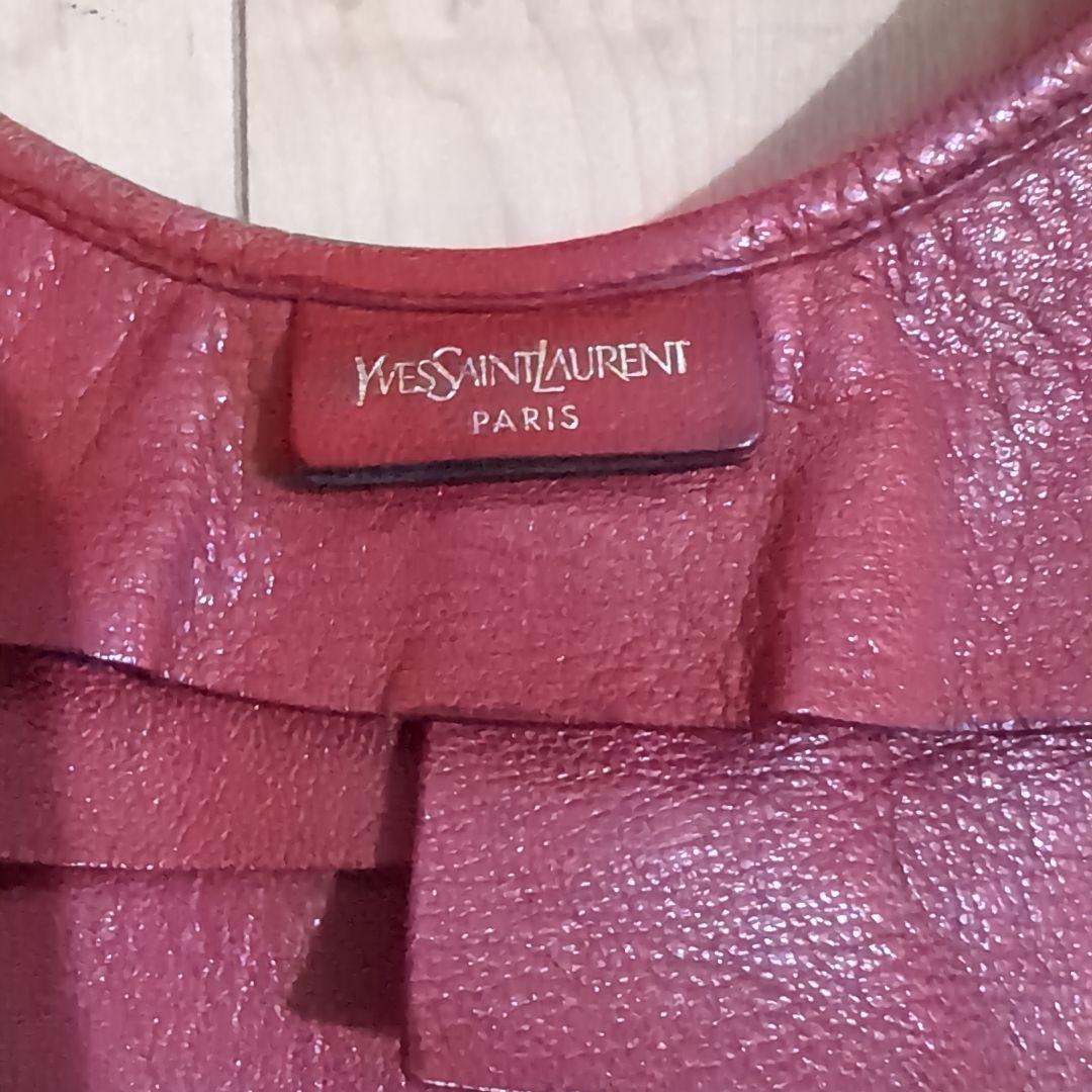Yves Saint Laurent フリルデザイン ショルダーバッグ