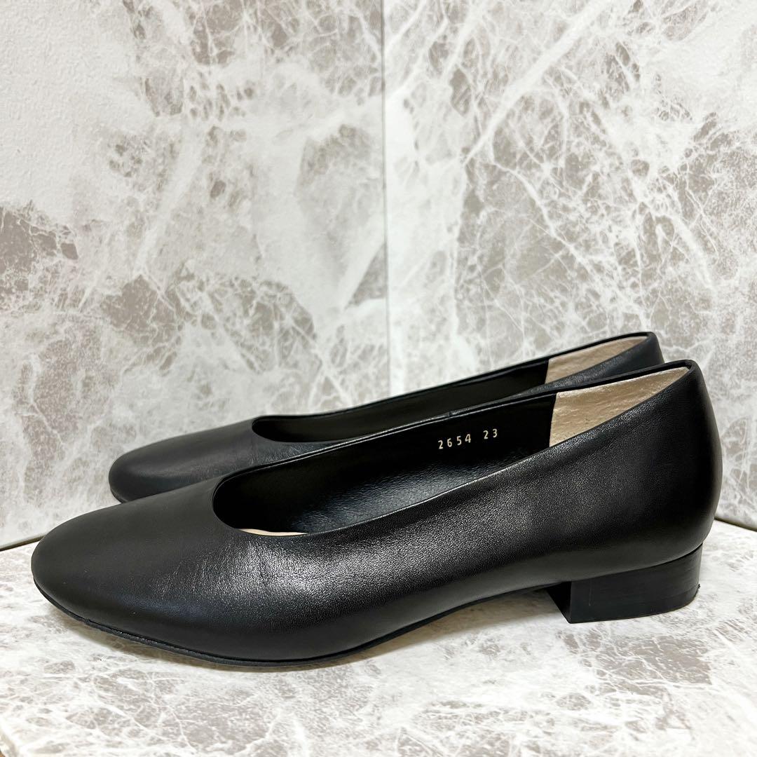 極美品】MARGARET HOWELL idea フラットパンプス レザー 黒