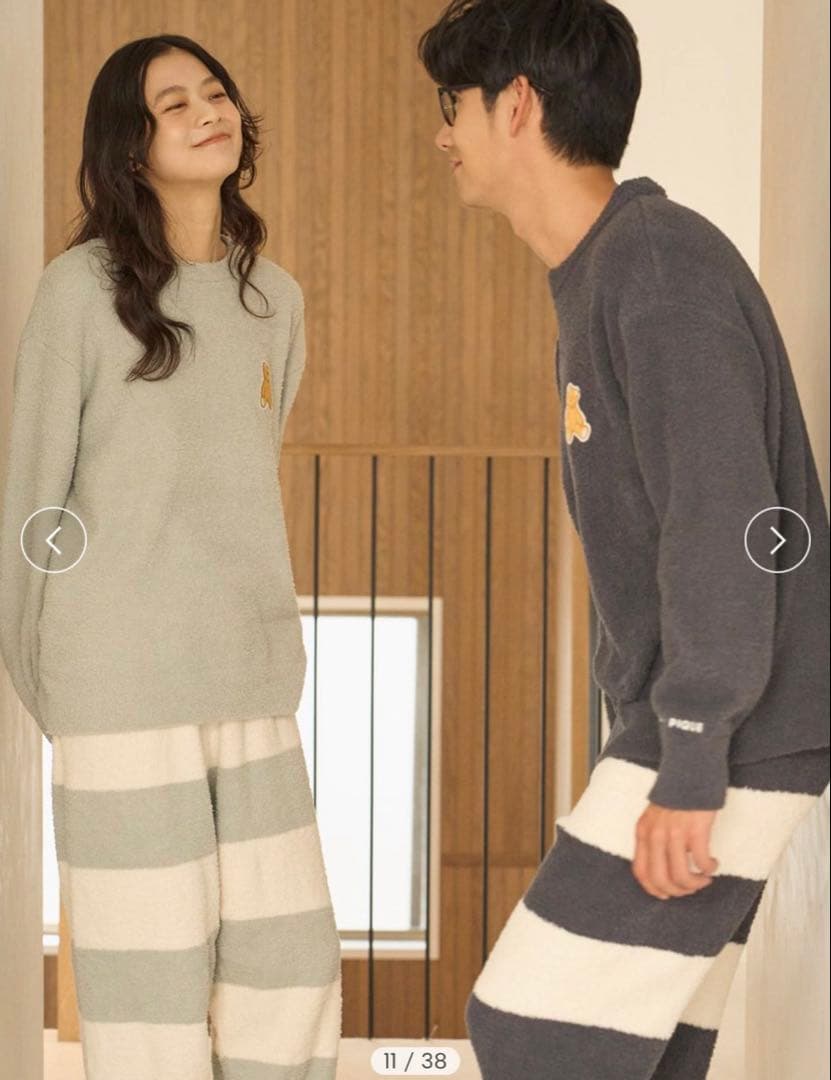 新品タグ付き⭐︎ジェラートピケオム ベビモコベアセットアップジェラピケくまLメンズ 新品タグ付き⭐︎ジェラートピケオム ベビモコベアセットアップジェラピケくまLメンズ