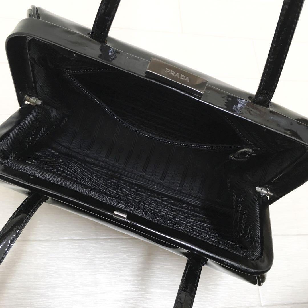 【希少・美品】PRADA ギャザー ハンドバッグ パテント セール】PRADA プラダ 2WAY ギャザーナイロンバッグ 1BA173