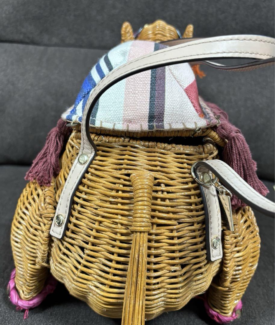 katespade ラクダ カゴバッグ