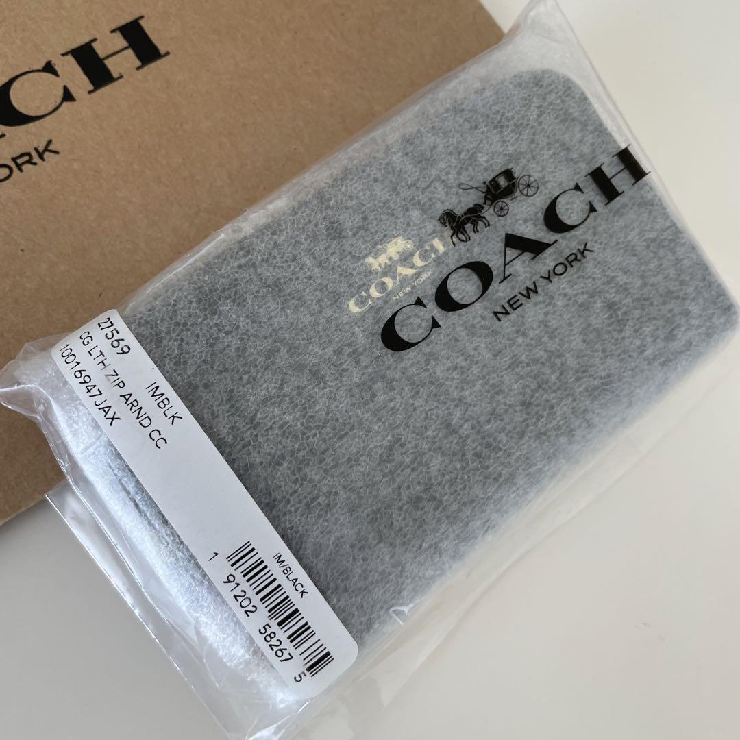 コーチ　コインケース　小銭入れ　カードケース　財布　ラウンドジップ　ブラック COACH コーチ ラウンドファスナーコインケース 小銭入れ財布