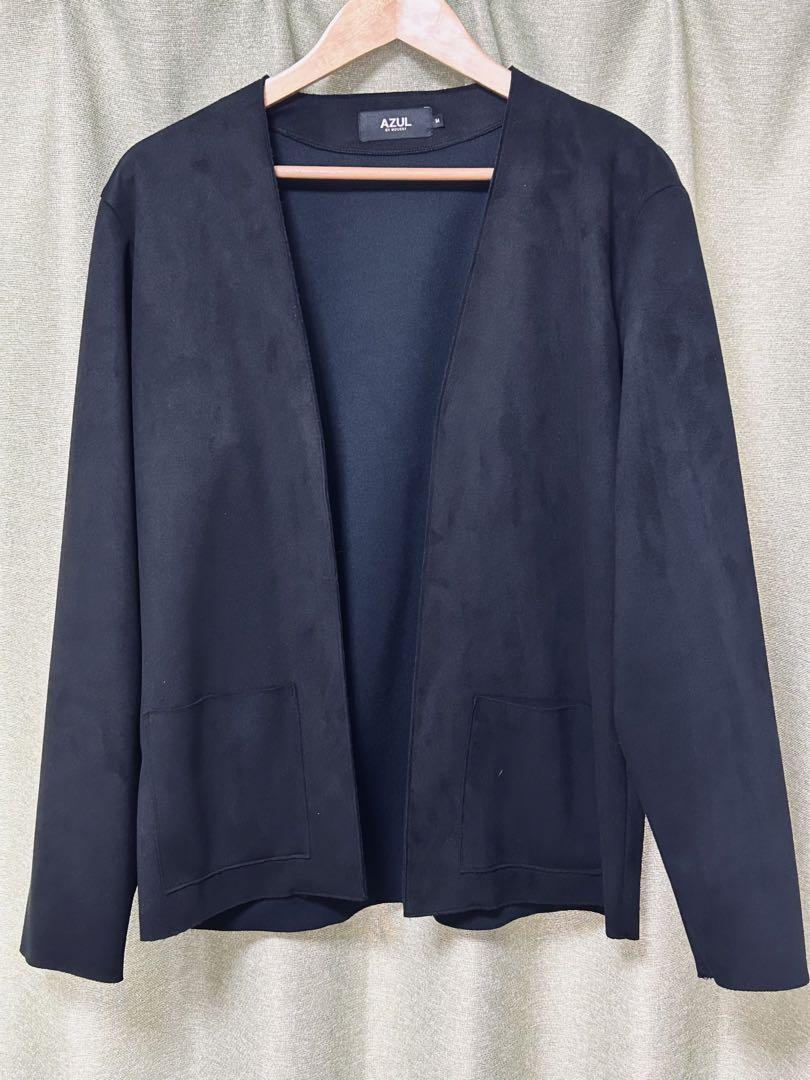 AZUL by MOUSSY ブラック ノーカラージャケット M