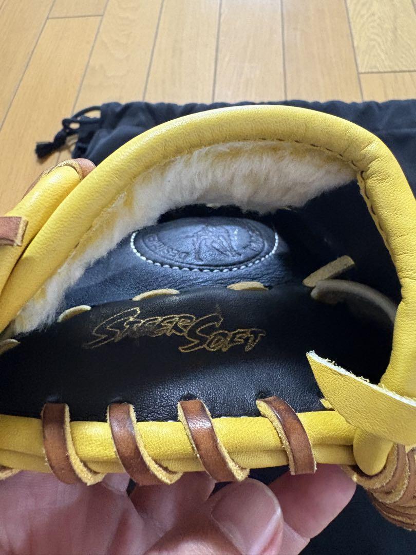 ロベンクス イエロー レザー 軟式オーダーグローブ 内野用 収納
