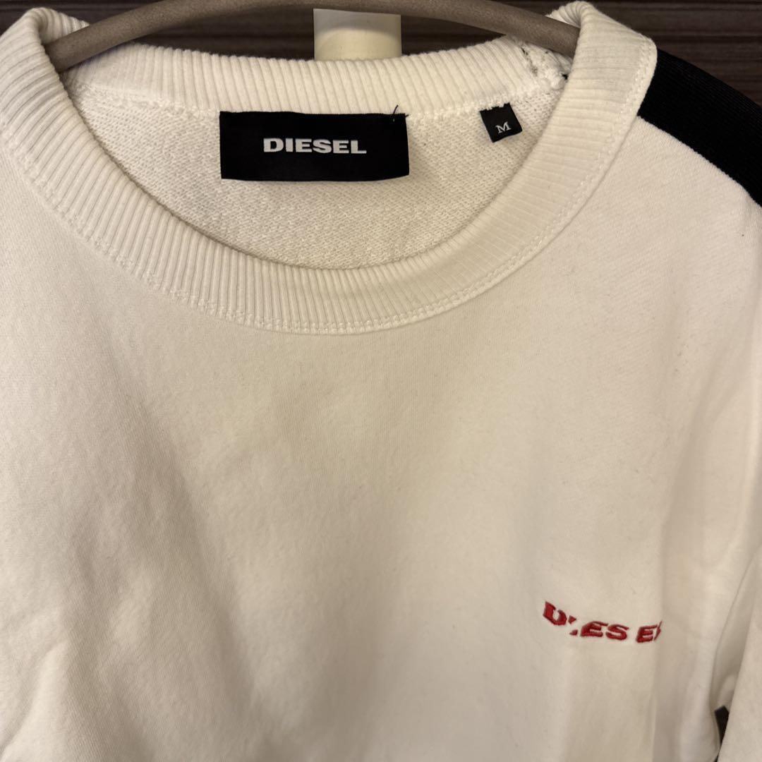 DIESEL ホワイト ブラック Tシャツ Mサイズ