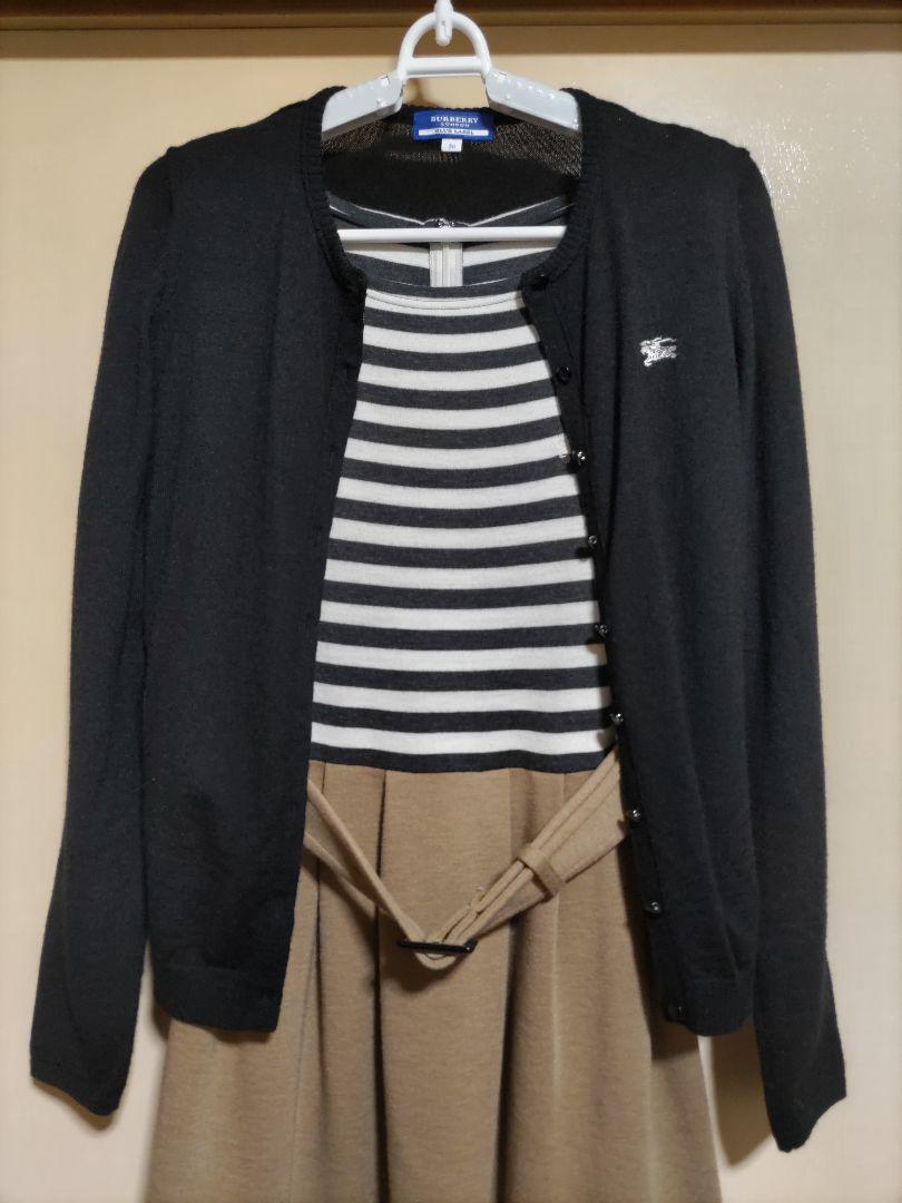 美品 バーバリーブルーレーベル Burberry ニットガーディガン
