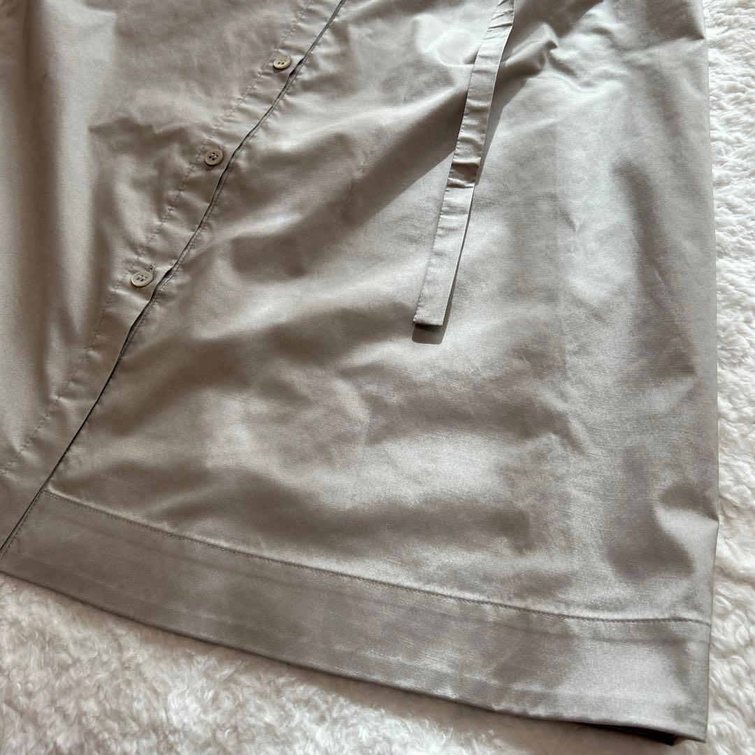 【美品】ANAYI タフタストレッチフリルワンピース