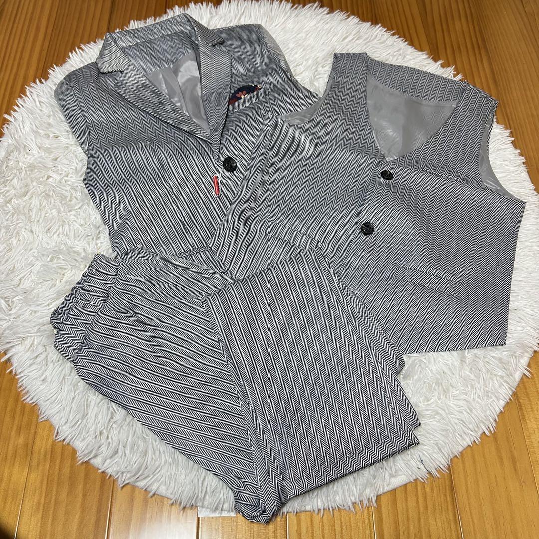 フォーマルスーツ　セットアップ　男の子　5点セット　卒業　入学　卒服　150