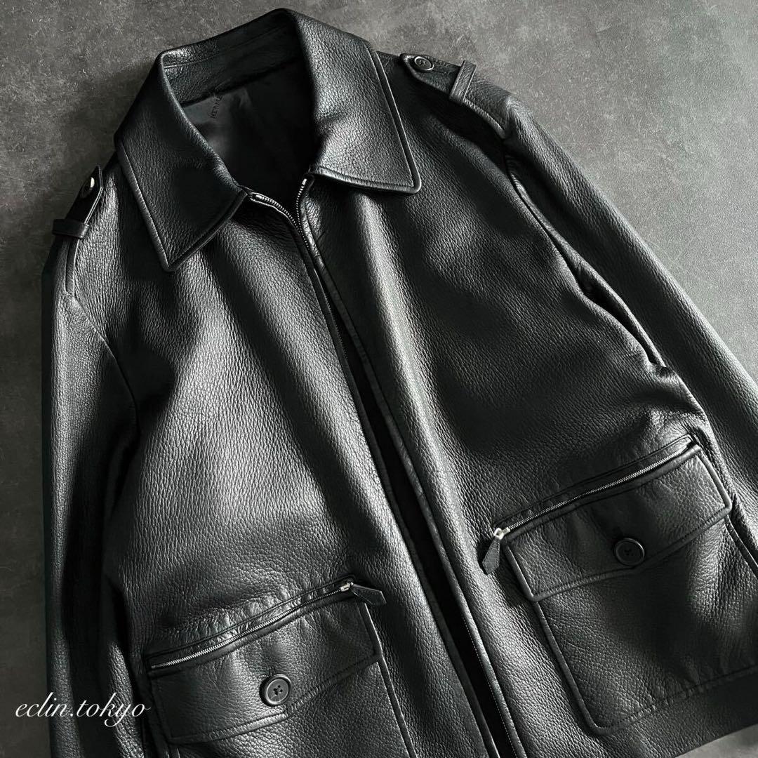 HERMES 《最高級ディアスキン》フライト ジャケット ライダース E4569 HERMES 《最高級ディアスキン》フライト ジャケット ライダース E4569