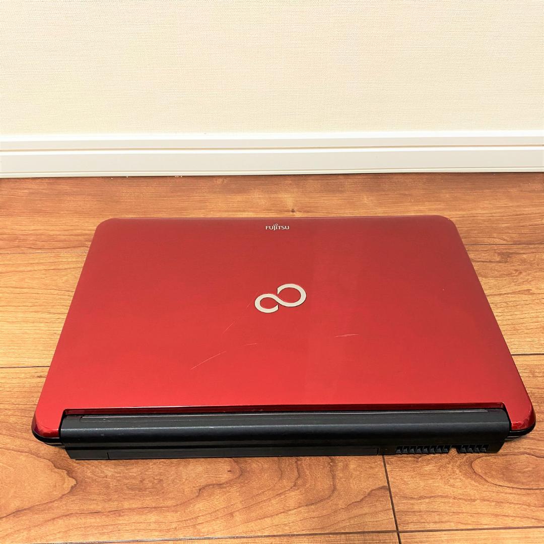 激安正規 富士通 ノートPC Office 編集できます! 人気の赤 - ノートPC