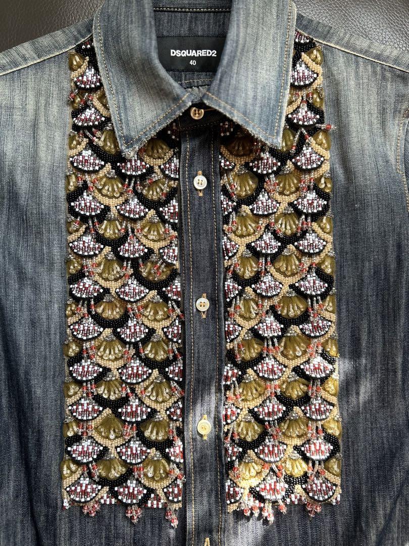【セール】福袋のファッション通販 DSQUARED2 タキシードスタイルデニムシャツ トップス