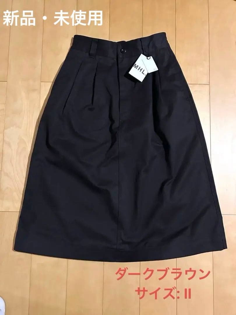 MHL. コットン スカート 25SS 595-5132501M MHL