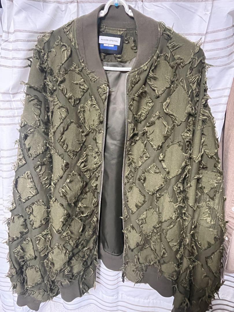 【完売品】MAISON SPECIAL ダイヤフリンジジャケット カーキ
