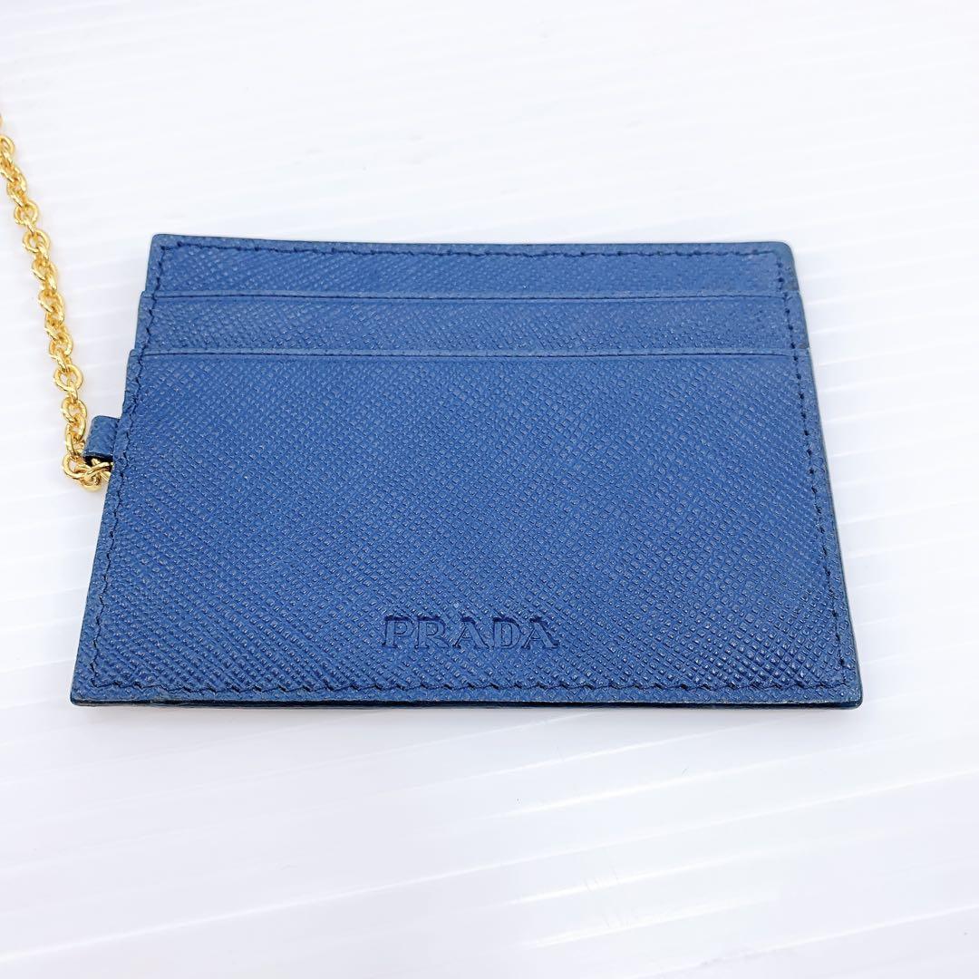 PRADA プラダ　 長財布　二つ折り　レザー ネイビー