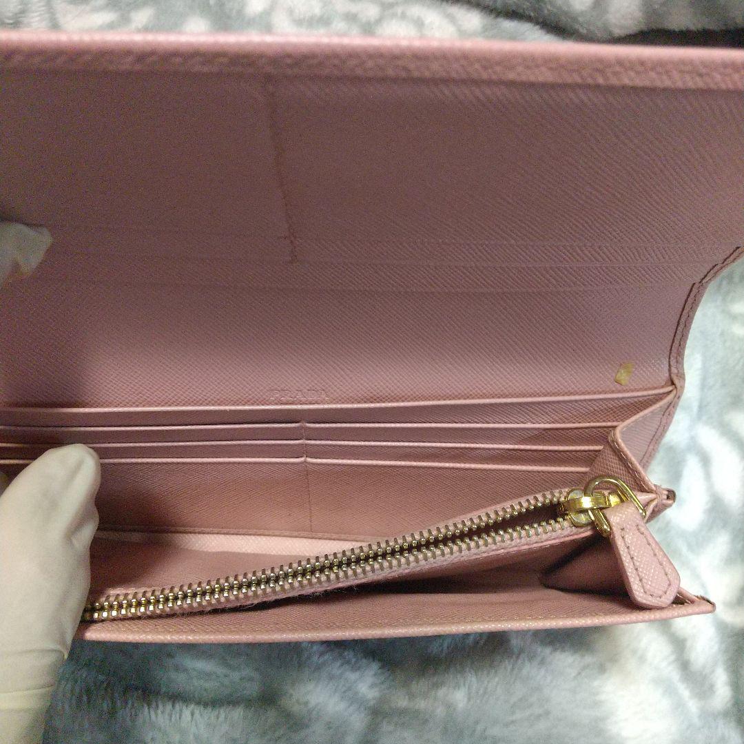 PRADA 長財布 サフィアーノレザー　ピンクベージュ
