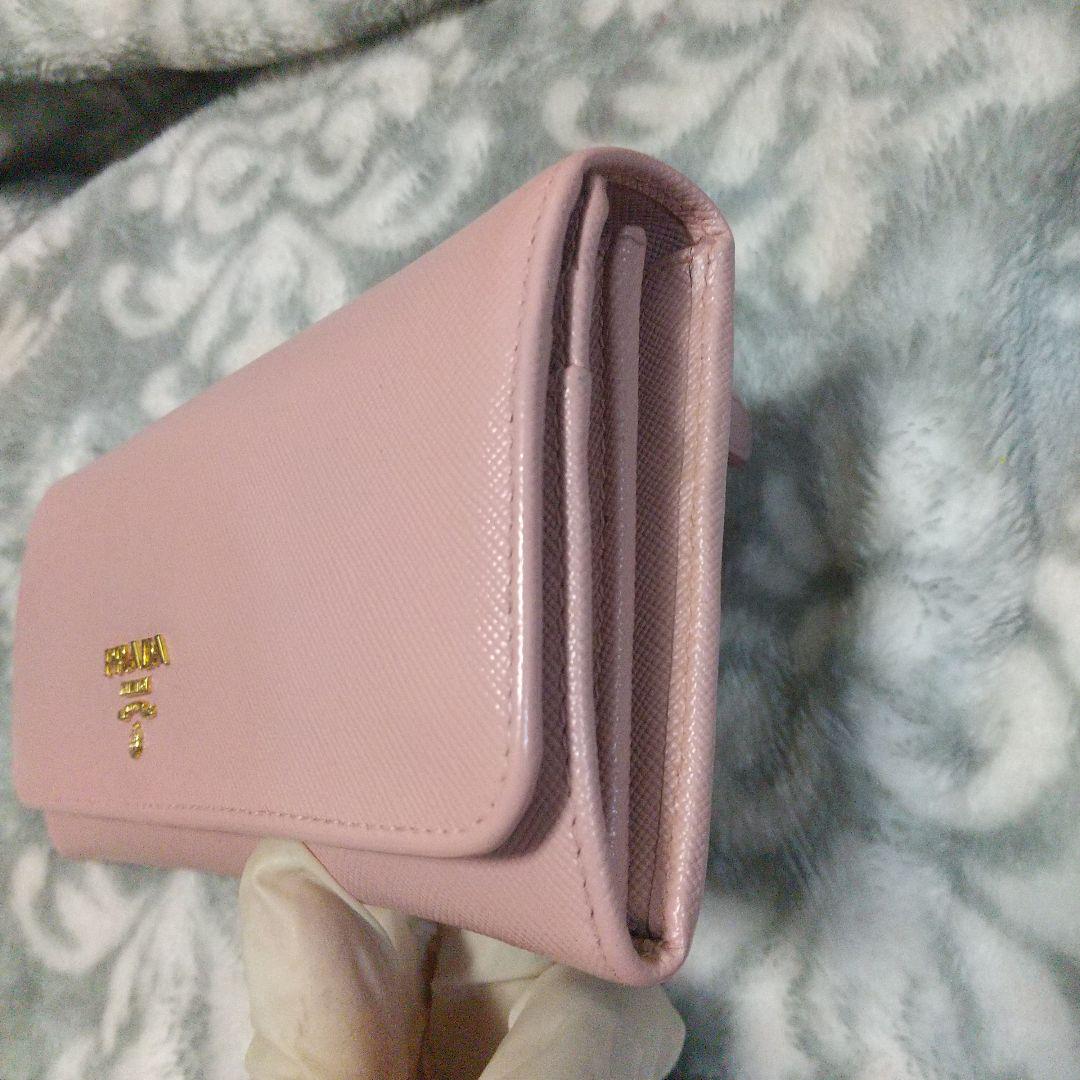 PRADA 長財布 サフィアーノレザー　ピンクベージュ