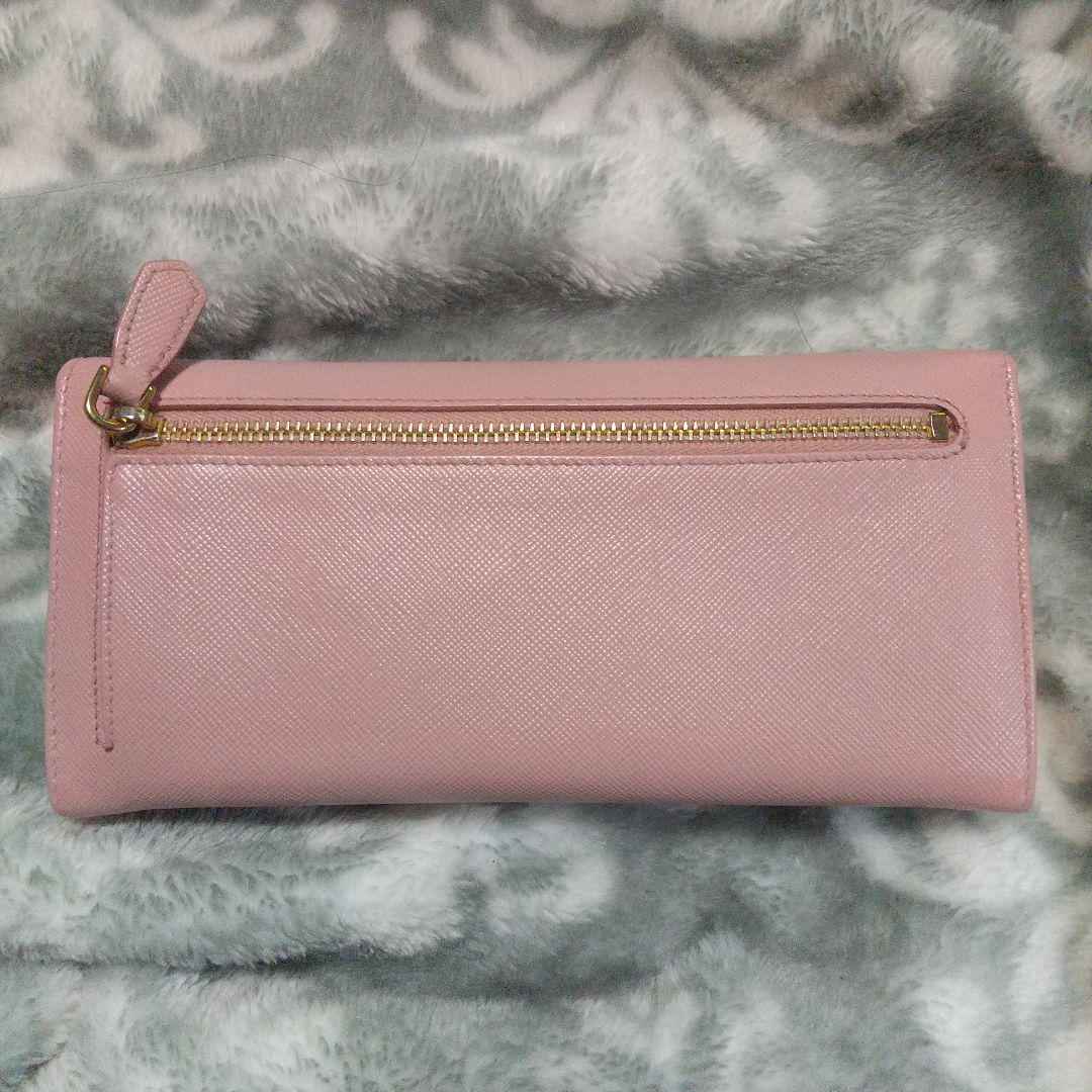 PRADA 長財布 サフィアーノレザー　ピンクベージュ