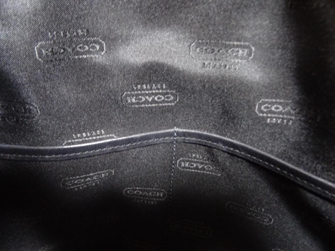 美品COACHコーチ2Wayレザービジネスバッグブラック黒N-E04S-5754