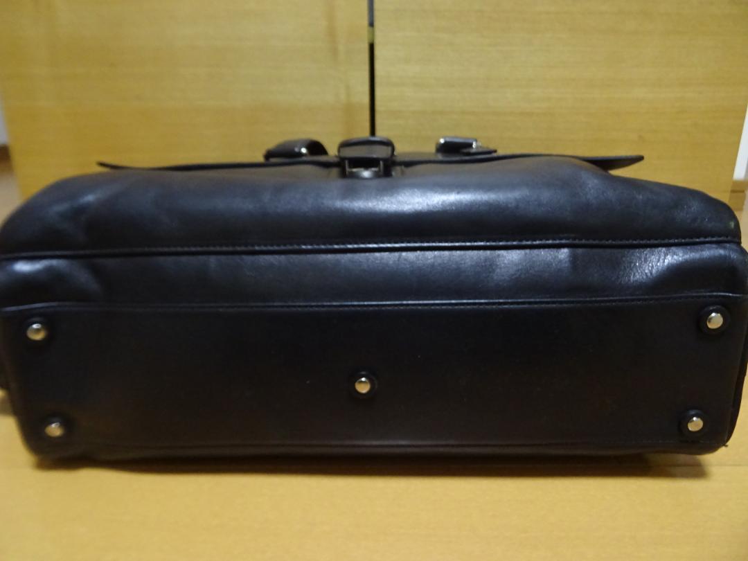 美品COACHコーチ2Wayレザービジネスバッグブラック黒N-E04S-5754