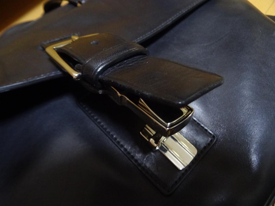 美品COACHコーチ2Wayレザービジネスバッグブラック黒N-E04S-5754
