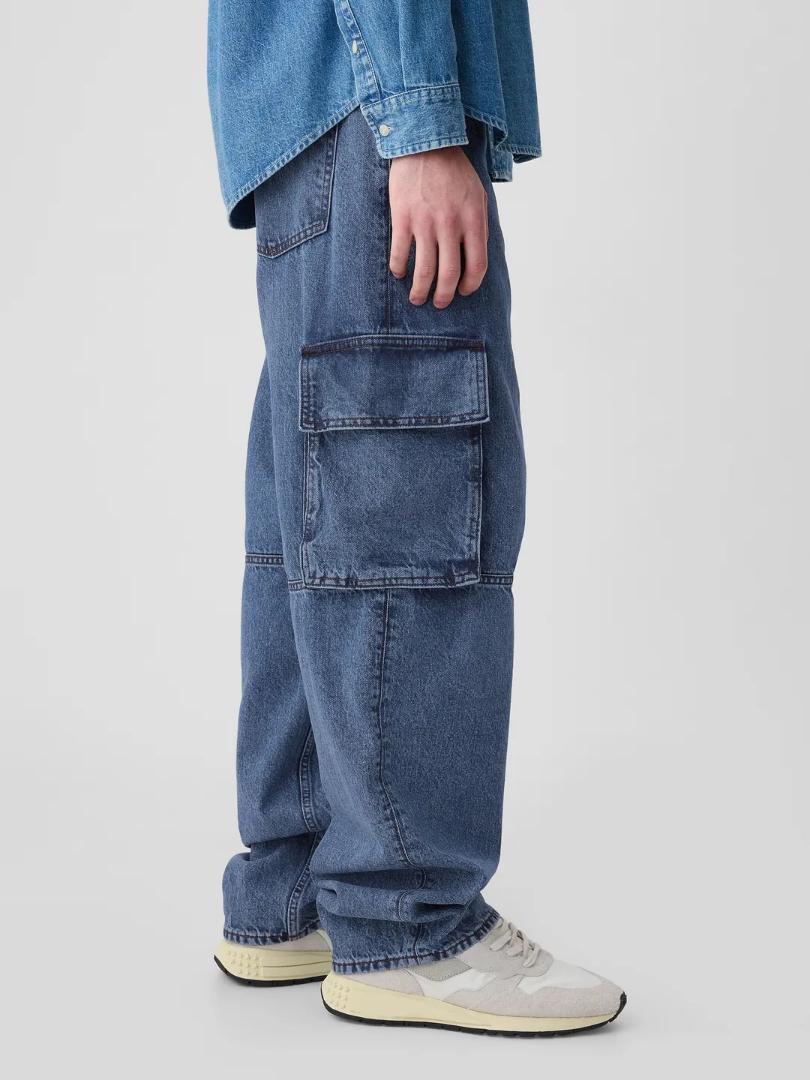 完売！2024AW GAP バギーカーゴデニムパンツ BAGGY CARGO